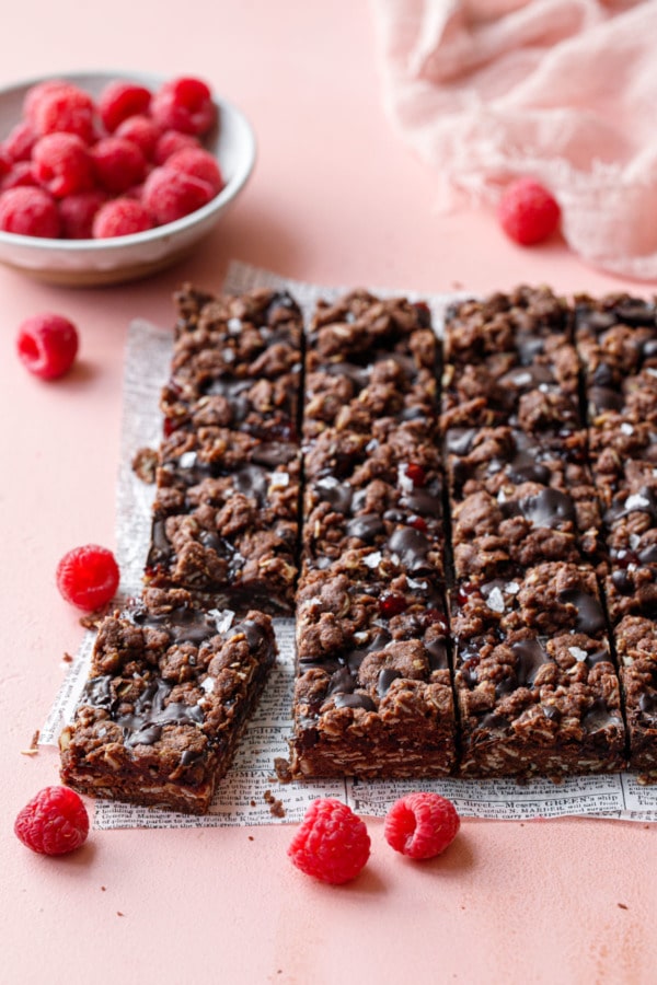 Chocolate Raspberry Crumb Bars