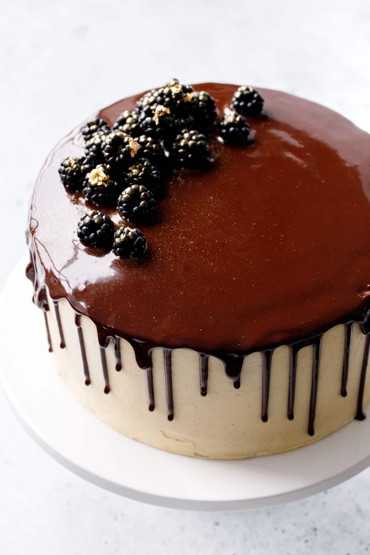 Blackberry Red Wine Chocolate Cake