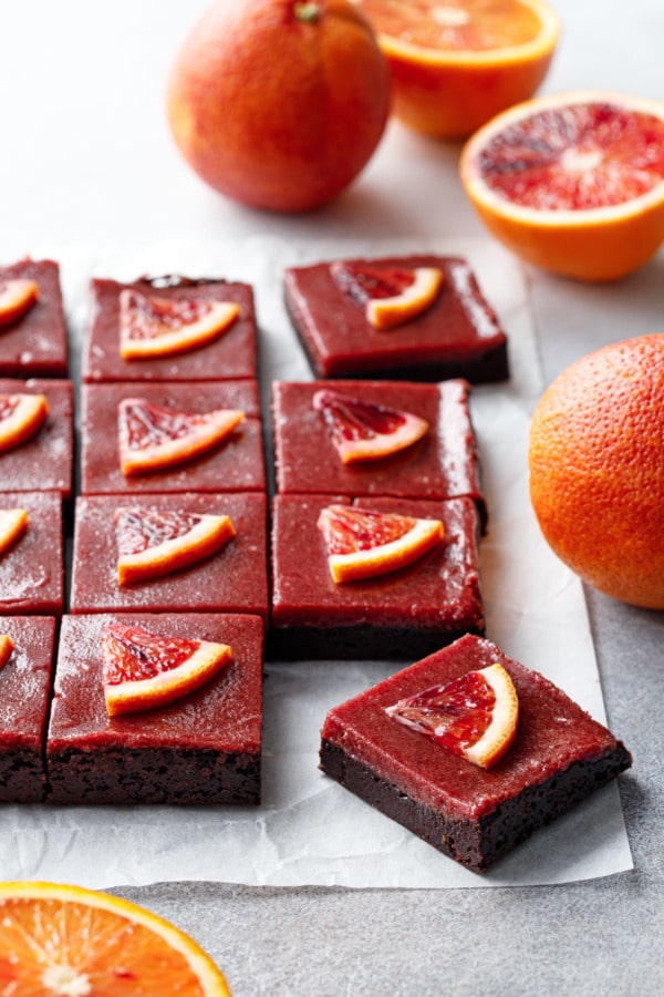 Blood Orange Curd Brownies